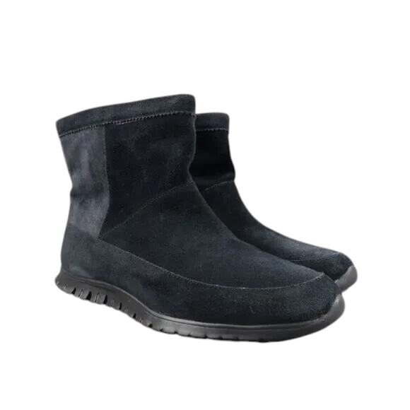 Cole Haan Shoes Womens 9 Bootie Pull On Leather Waterproof Comfort Classic Blue - Picture 14 of 14
